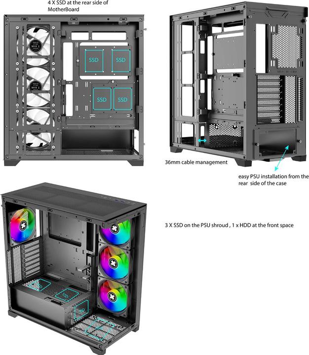 Immagine prodotto Xilence XG171 (mATX, Mini-ITX, ATX)