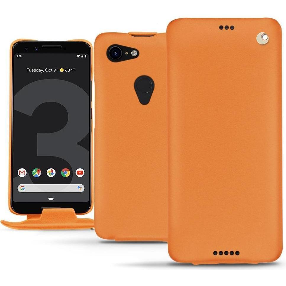 Noreve Lederschutzhülle vertikal (Google Pixel 3 XL), Smartphone Hülle, Orange