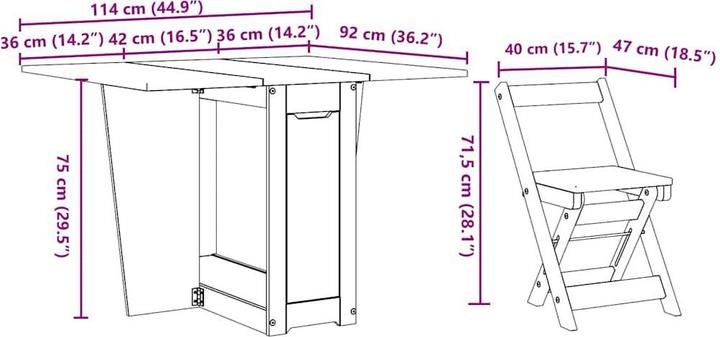 Actual product image vidaXL Esstisch