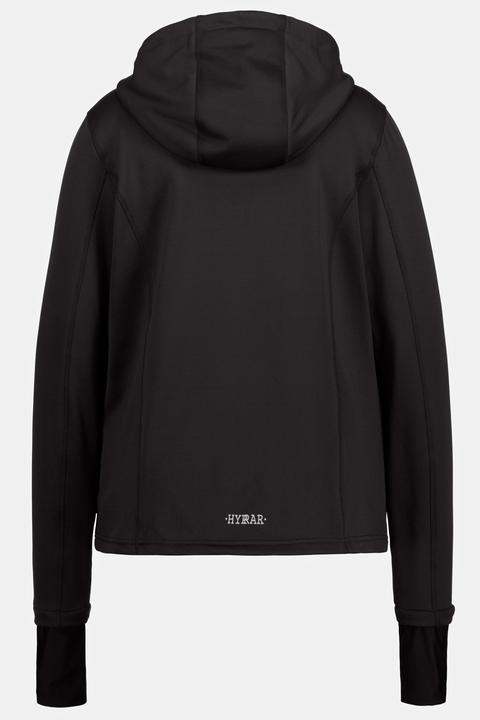 Actual product image Ulla Popken HYPRAR Zip Front Hooded Stretch Sweatshirt (42)