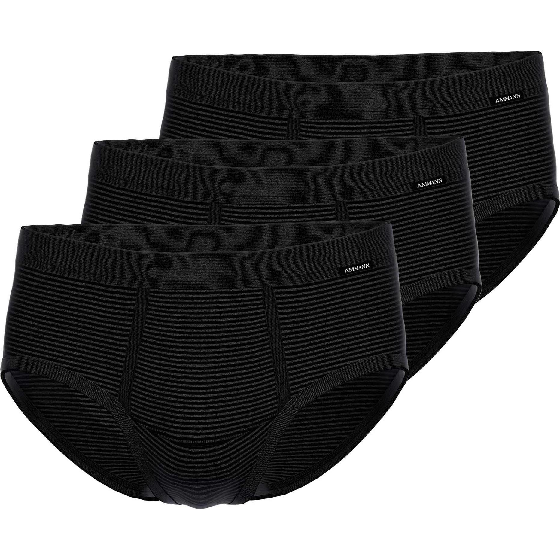 Ammann, Herren, Unterhosen, Jeans Slip 3P, Grau, (3XL, 3er Pack)