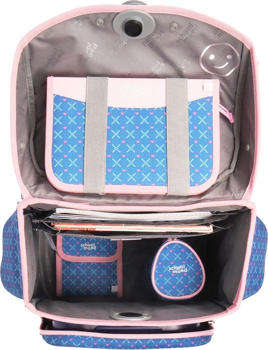 Immagine prodotto School-Mood Set di zaini per la scuola Timeless Pro da 7 pezzi (23.50 l)