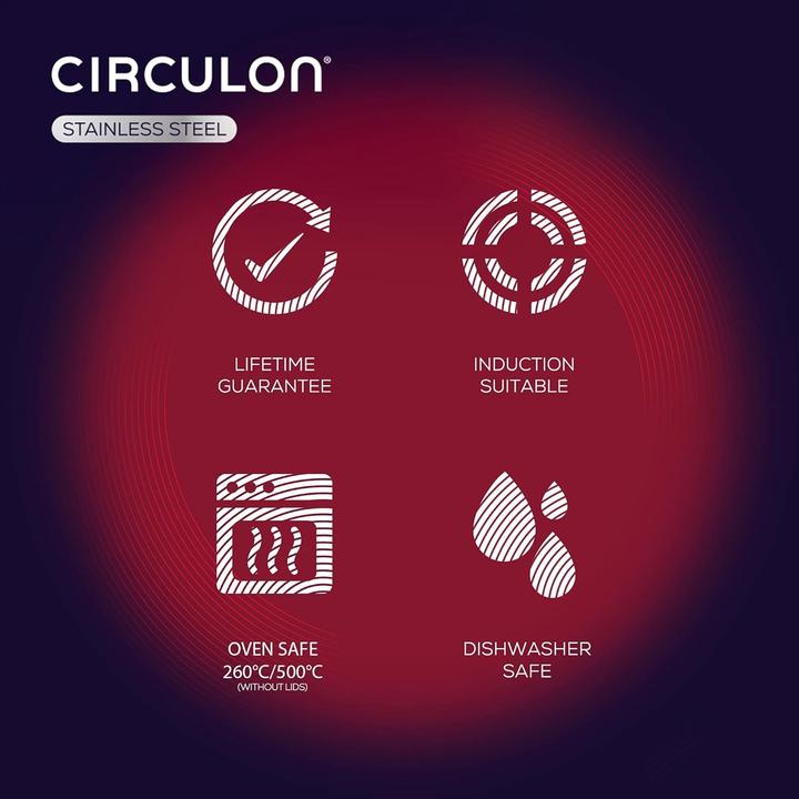 Actual product image Circulon Non-Stick Cookware Set with Lifetime Guarantee (Pan set + pot set, Stainless steel)