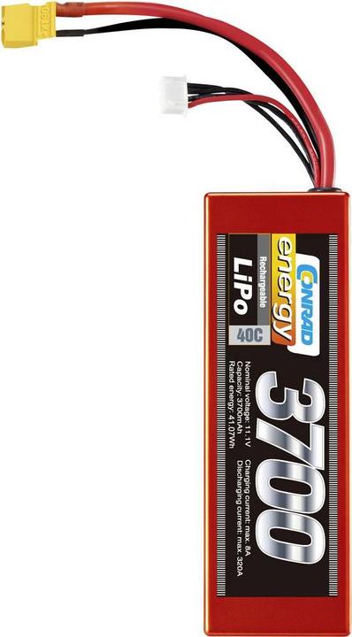 Produktbild Conrad energy Modellbau-Akkupack (LiPo) 11.1 (11.10 V, 3700 mAh)