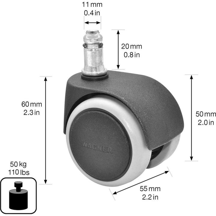 Actual product image Wagner System Double castor set