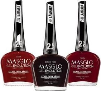 Actual product image Masglo GEL EVOLUTION Nail Polish Gel Effect - Lasts up to 12 Days No UV/Led Lamp Required (Gel-Effect Nail Polish)
