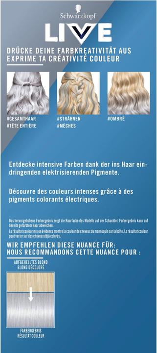 Image du produit Schwarzkopf Live Ultra Brights (98 Acier Argent)