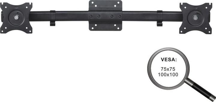 Image du produit Purelink Adaptateur PureMounts® Support de bureau VESA75/100 vers 2x VESA75/100 (Tables, 27", 10 kg)