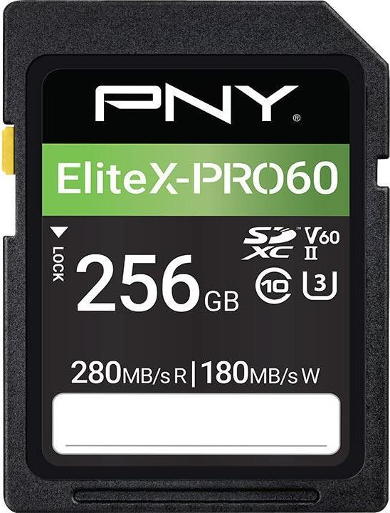 Actual product image PNY Elite X-Pro 60 (256 GB, microSDXC, U3, UHS-II)