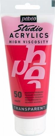Actual product image Pebeo Studio Acrylics Fine Acrylic (Primary magenta, 100 ml)