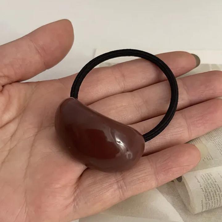 Immagine prodotto Avizar Haargummi mit Holz-Effekt-Perle (Elastico per capelli)