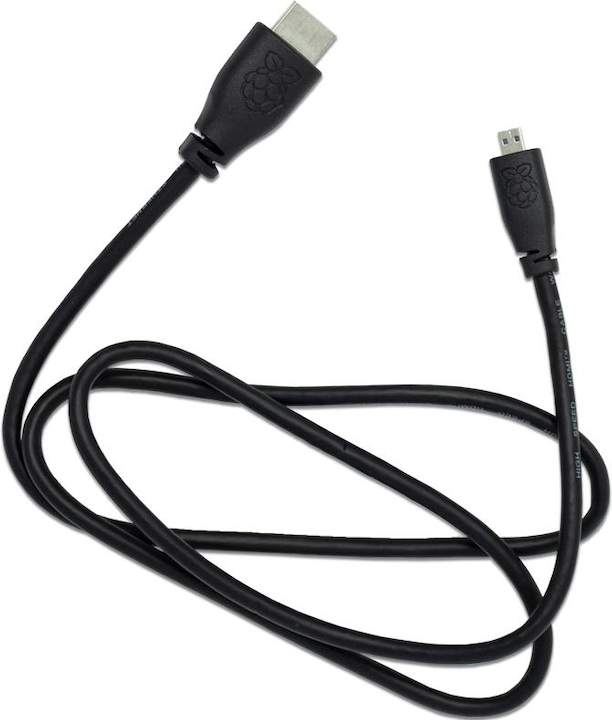 Actual product image Raspberry Pi Official cable Micro-HDMI to HDMI Black, 1m