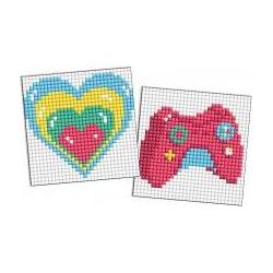 Ideyka Diamantmosaik Kinder - Herz und Joystick 9x9cm