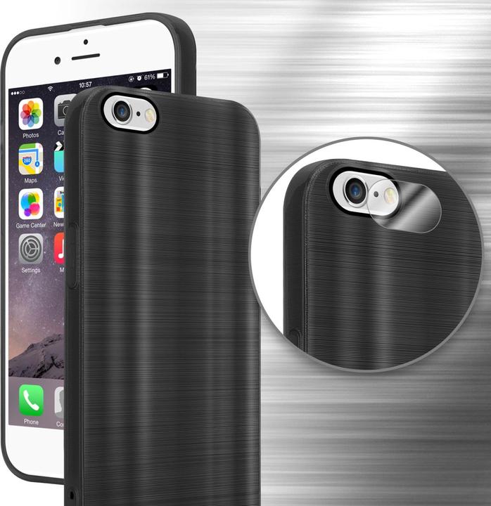Actual product image Cadorabo Case for Apple iPhone 6 / 6S in TPU Brushed Camera Protection LM160 Style (Apple iPhone 6)