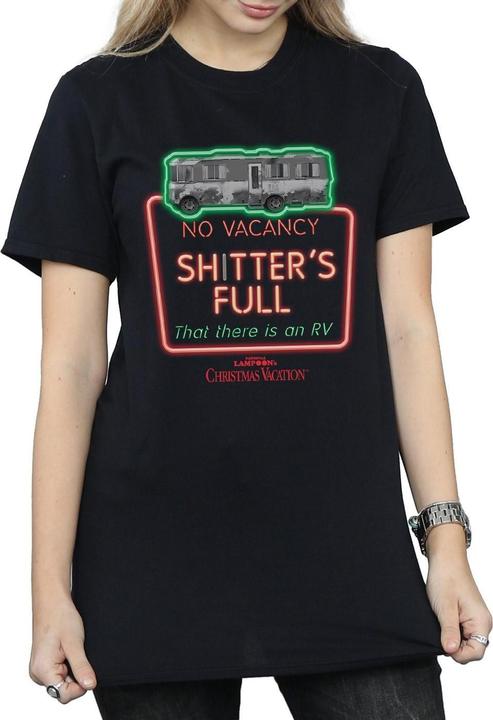 Immagine prodotto National Lampoon´s Vacation National Lampoon's Christmas Vacation Greyscale No Vacancy Maglietta Ampia Donna (XXL)