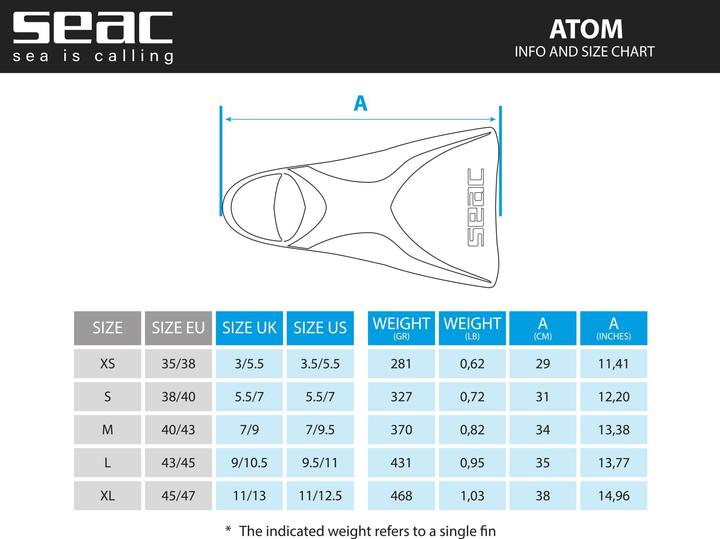 Produktbild Seac Flosse Atom (38 - 40)