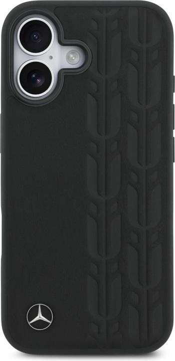 Image du produit Mercedes Leather Laurel Leaves MagSafe Case for iPhone 17 Black (Apple iPhone 17)