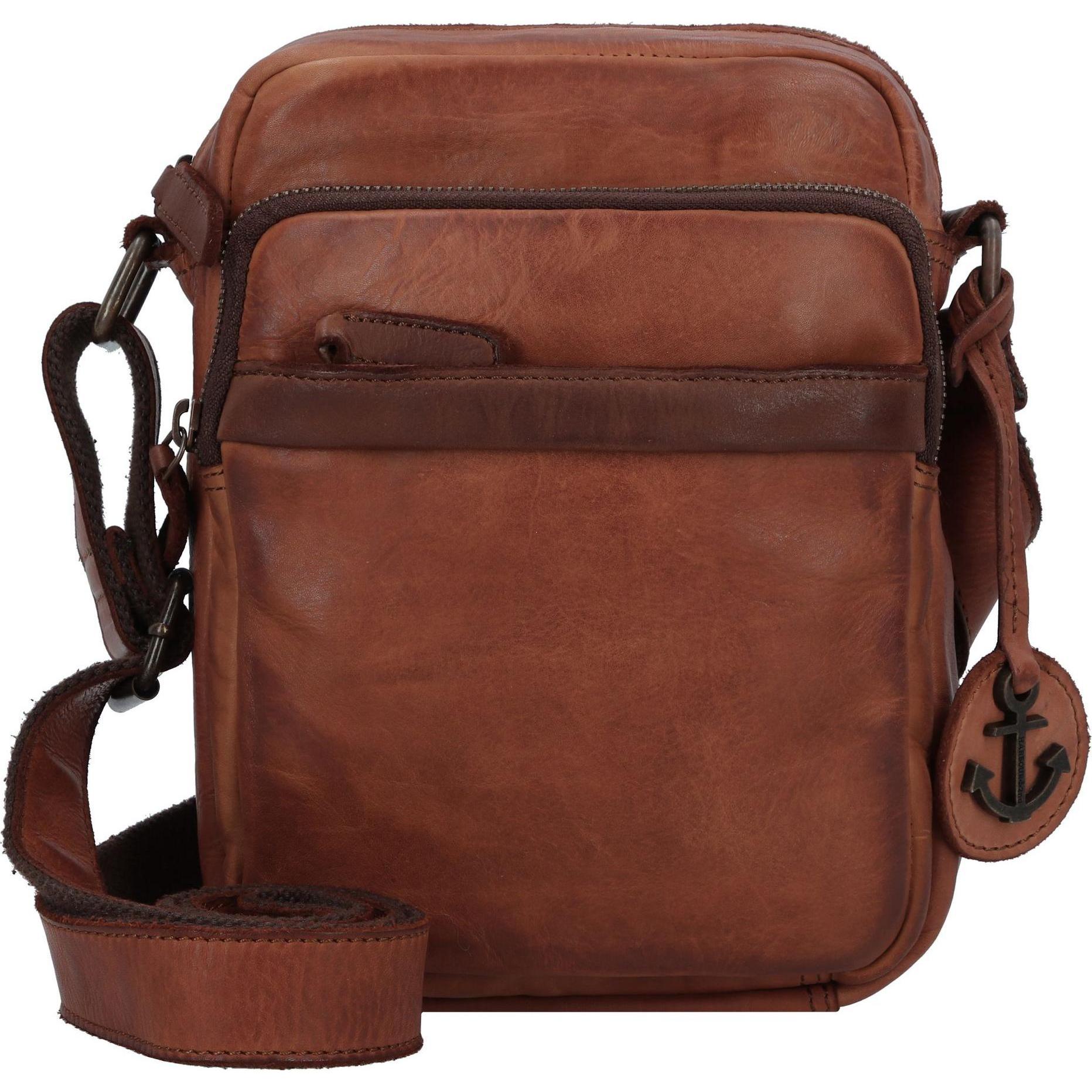 Harbour 2nd, Handtasche, Urban Poets Umhängetasche Leder 23 cm, Braun