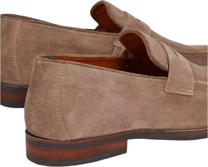 Actual product image Debenhams Mens Perforated Suede Penny Loafers (45.5)