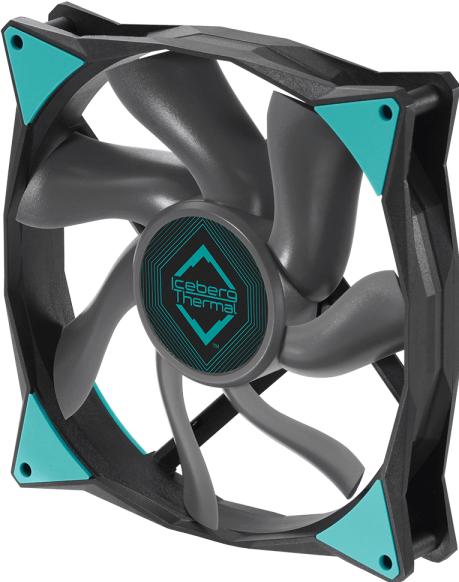 Produktbild Iceberg Thermal IceGALE Computergehäuse Ventilator 14 cm Schwarz 1 Stück(e) (140 mm, 1x)
