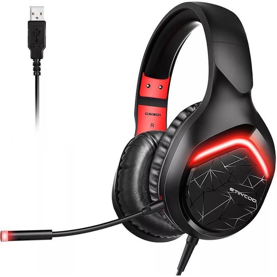 Somic Gaming headphones GS301 7.1 black (Cablato), Cuffie da gaming, Nero
