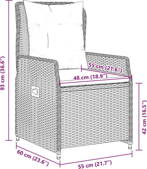 Produktbild vidaXL Garten Essgruppe (160 x 80 x 74 cm)