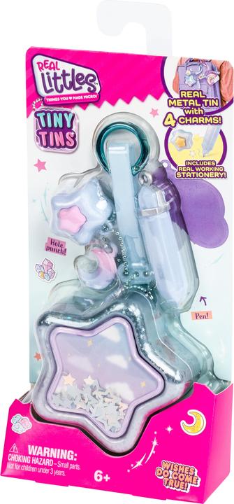 Immagine prodotto Linex Scatolette Real Littles, scatola di metallo con 4 ciondoli, include cancelleria funzionante (30496)