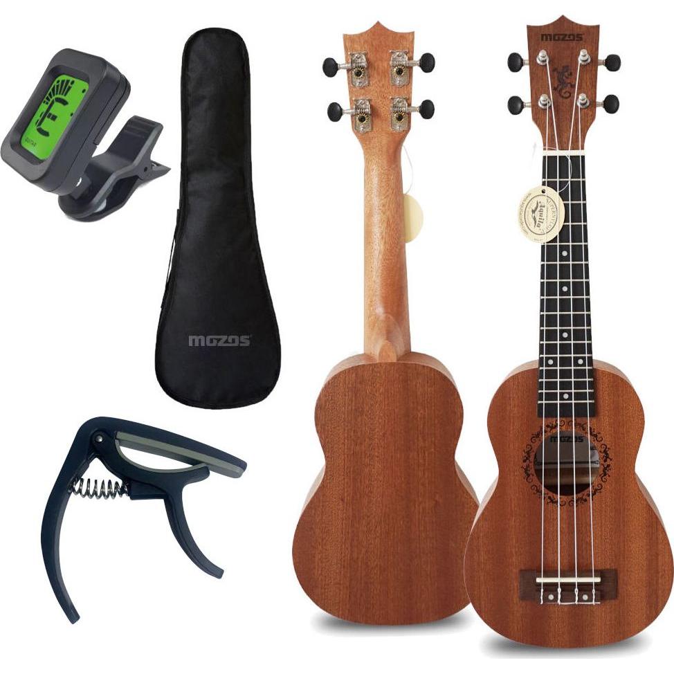 Mozo Gecko Sopran-Ukulele-Kit (Sopran, Soprano) (UKU-SET-GECKO)