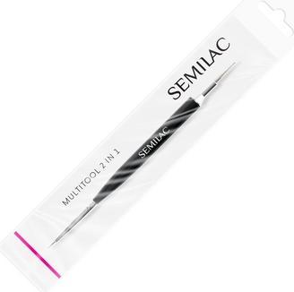 Image du produit Semilac Multitool 2 in 1 Nail Design Tool Thin Brush and Ball Probe (Outil de conception d'ongles 2 en 1 : (Kit de mise en forme des ongles, Multitool)