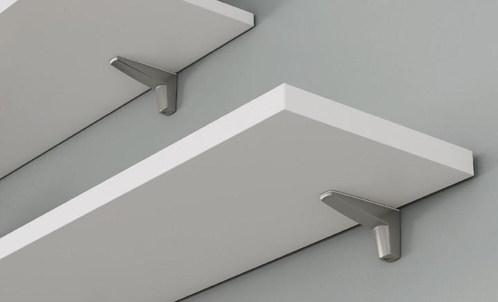 Produktbild Italiana Ferramenta Tablar-Klemmträger Moon Bodenträger Glas/Holz/Kunststoff 15-50mm silber metallic