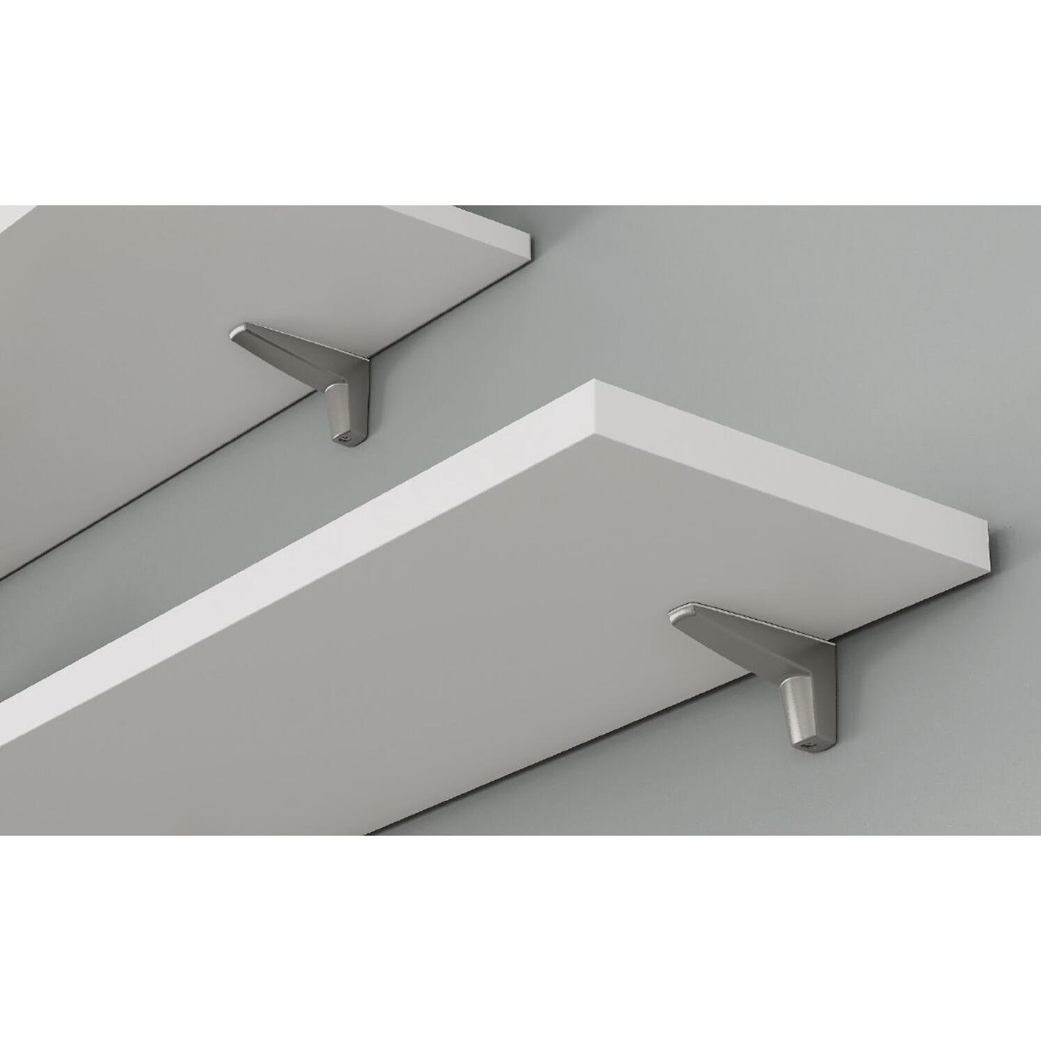 Italiana Ferramenta, Regalträger, Tablar-Klemmträger Moon Bodenträger Glas/Holz/Kunststoff 15-50mm silber metallic