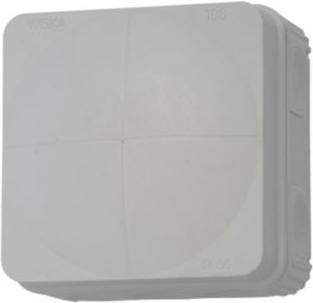 Actual product image Larsen Wiskas membrandåse 2,5mm - Grå - IP66, 10 udslagshuller m. rubber membrane