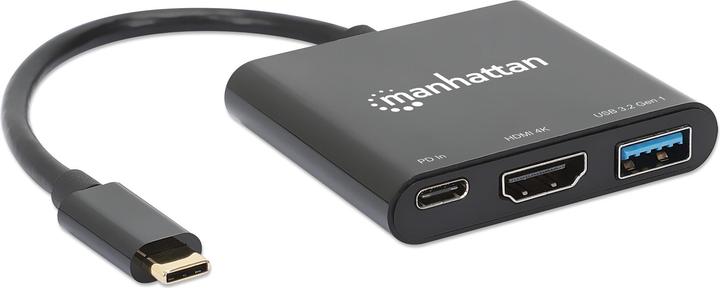 Produktbild Manhattan USB-C auf HDMI 3-in-1 Docking-Konverter mit Power Delivery (USB-C, 3 Ports)