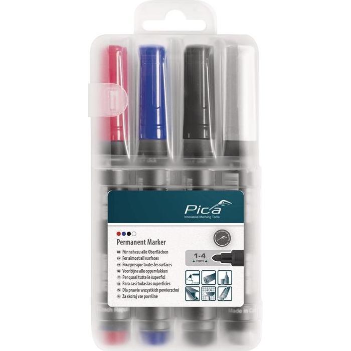 Pica, Evidenziatori, Permanentmarker-Set (4x)