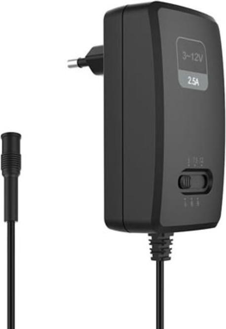 Produktbild Velleman STECKERNETZTEIL - EINSTELLBAR - 100-240 V - 3 bis 12 VDC - 2,5 A + 6 Stecker