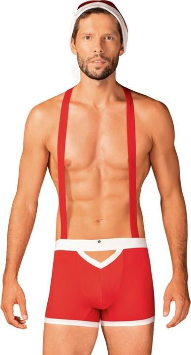 Produktbild Obsessive Mister Claus Boxershorts mit Hosenträger und Mütze (L, XL)