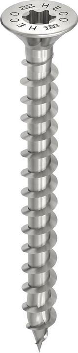Immagine prodotto Heco TOPIX-plus A2 4,0 x 35, testa svasata con tasche per fresatura, HECO-Drive, filettatura piena (200 Viti per pezzo)