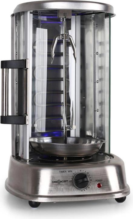 Produktbild OneConcept KebapMaster Pro Vertikal GrillEdelstahl, inkl Spiess Set