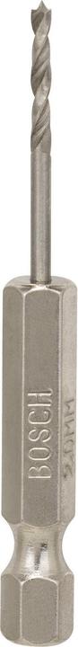 Bosch Professional Zubehör Holzspiralbohrer mit 1/4-Zoll Sechskantschaft, 2 x 24 x 62 mm (2 mm)