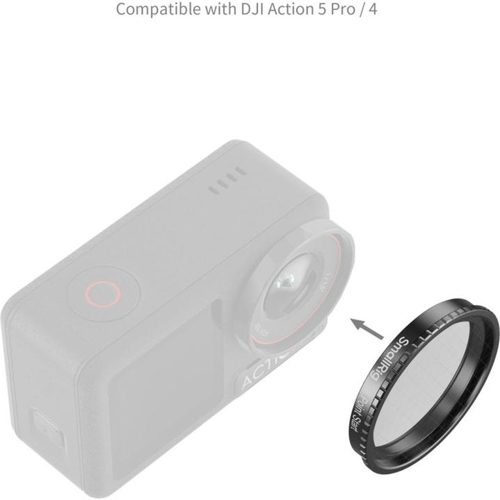Actual product image SmallRig 5839 Attachable Star Cross Filter (6 Points) for DJI Osmo Action 5 Pro / 4