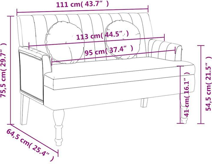 Image du produit vidaXL Bank (113 cm)