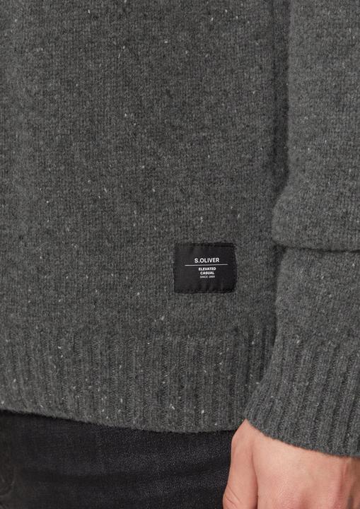 Produktbild S.Oliver Strickpullover Softer Stehkragenpullover aus reiner Wolle (XL)