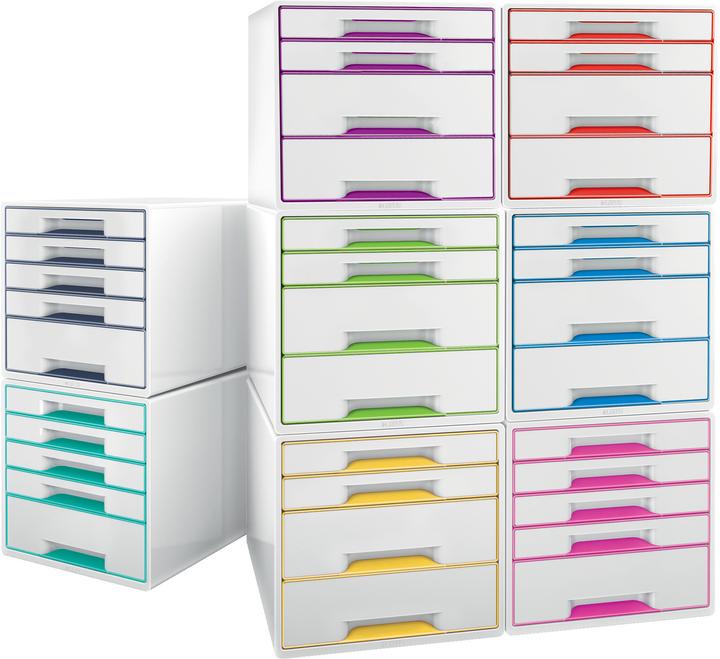 Produktbild Leitz Schubladenbox WOW CUBE weiss/rot (A4+)
