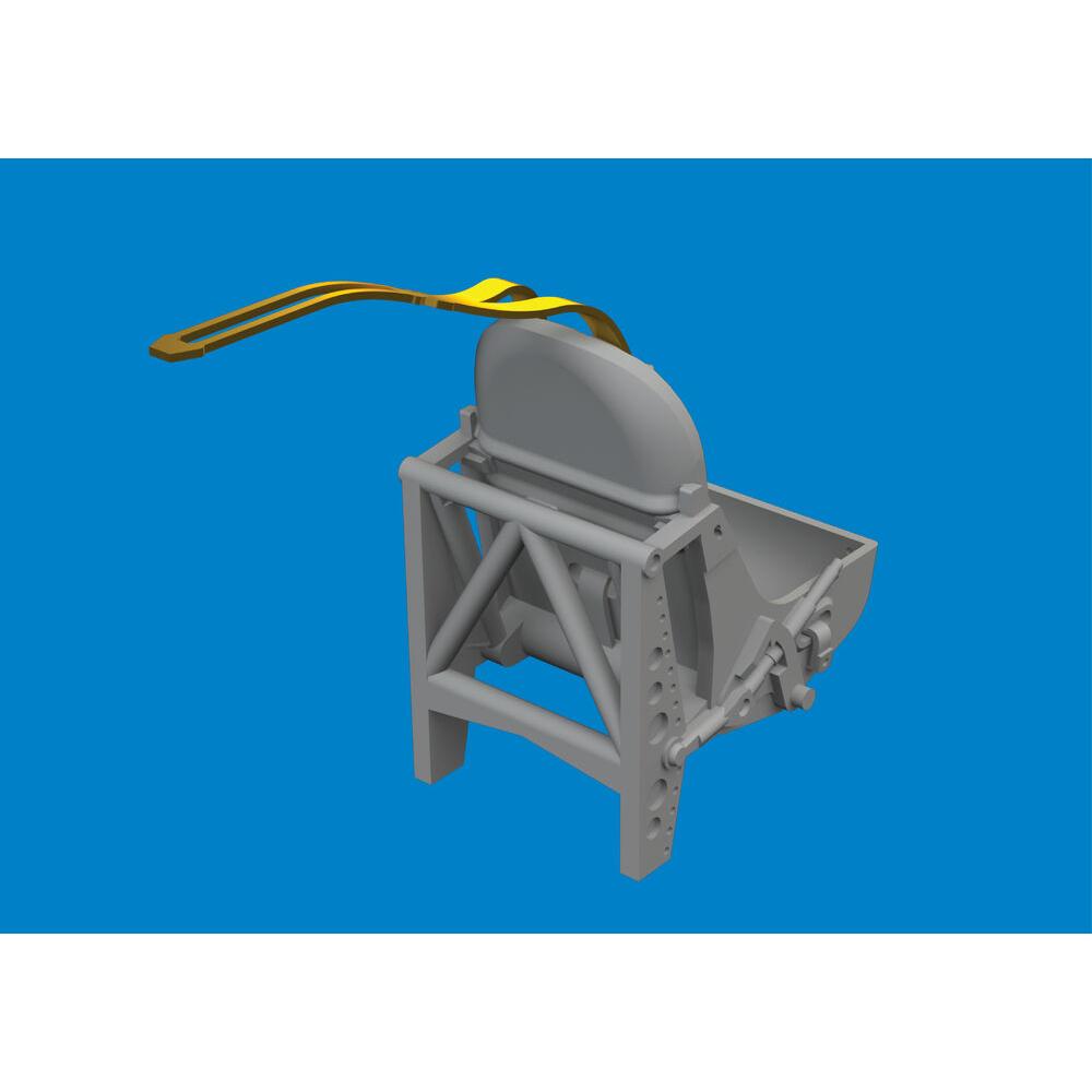 Eduard Spitfire Mk.I/II/V bakelite seat w/ integral belts PRINT for IBG