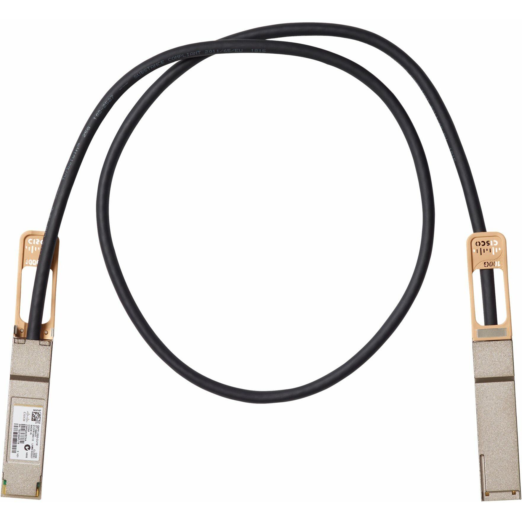 Cisco 100 GBASE-CR4 PASSIVE COPPER, Transceiver, Schwarz