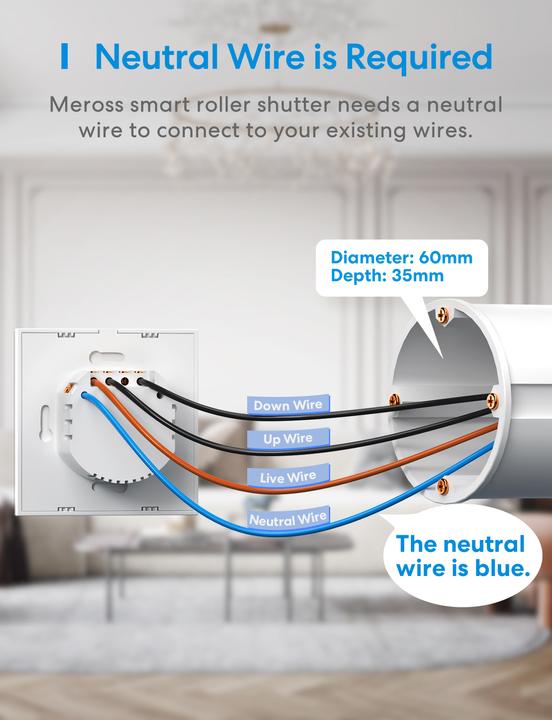 Produktbild Meross Smart Wi-Fi Roller Shutter Timer (1 Pack) MRS100