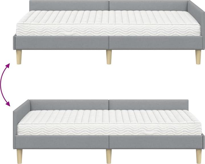 Image du produit vidaXL Eckbettgestell (80 x 200 cm)