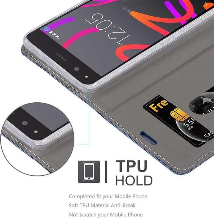 Produktbild Cadorabo Book Jeans Optik Cover (BQ Aquaris M5)