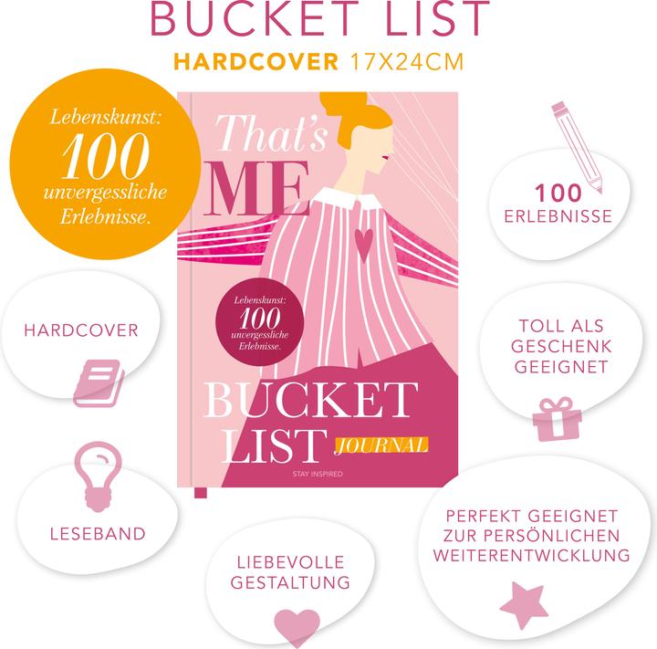 Image du produit That's Me Bucket List | Das ultimative Bucket List Buch für ein erfülltes Leben | Das Ausfüllbu (Allemand, Lisa Wirth, 2024)
