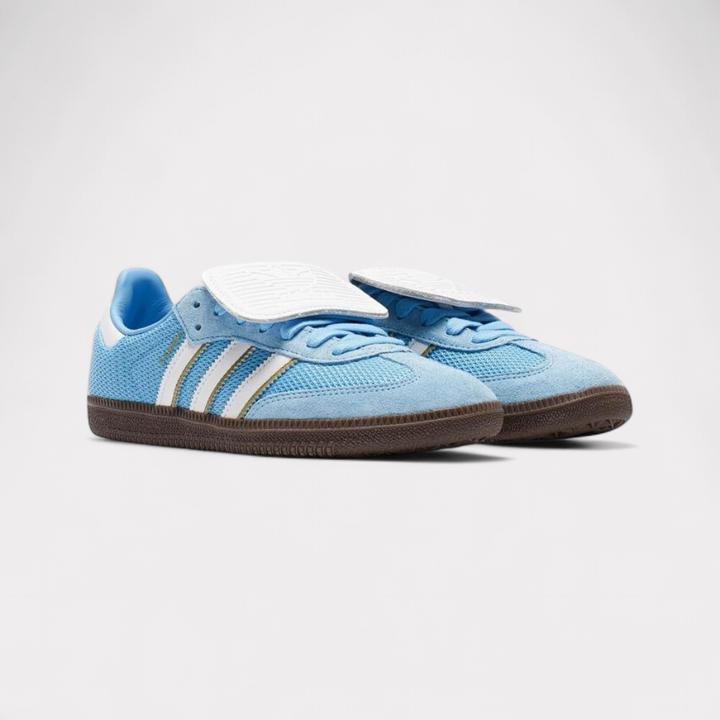 White, Semi Blue Burst, Gum